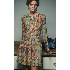 NWOT Hemant & Nandita Silk Pintucked Prima Dress, $274
